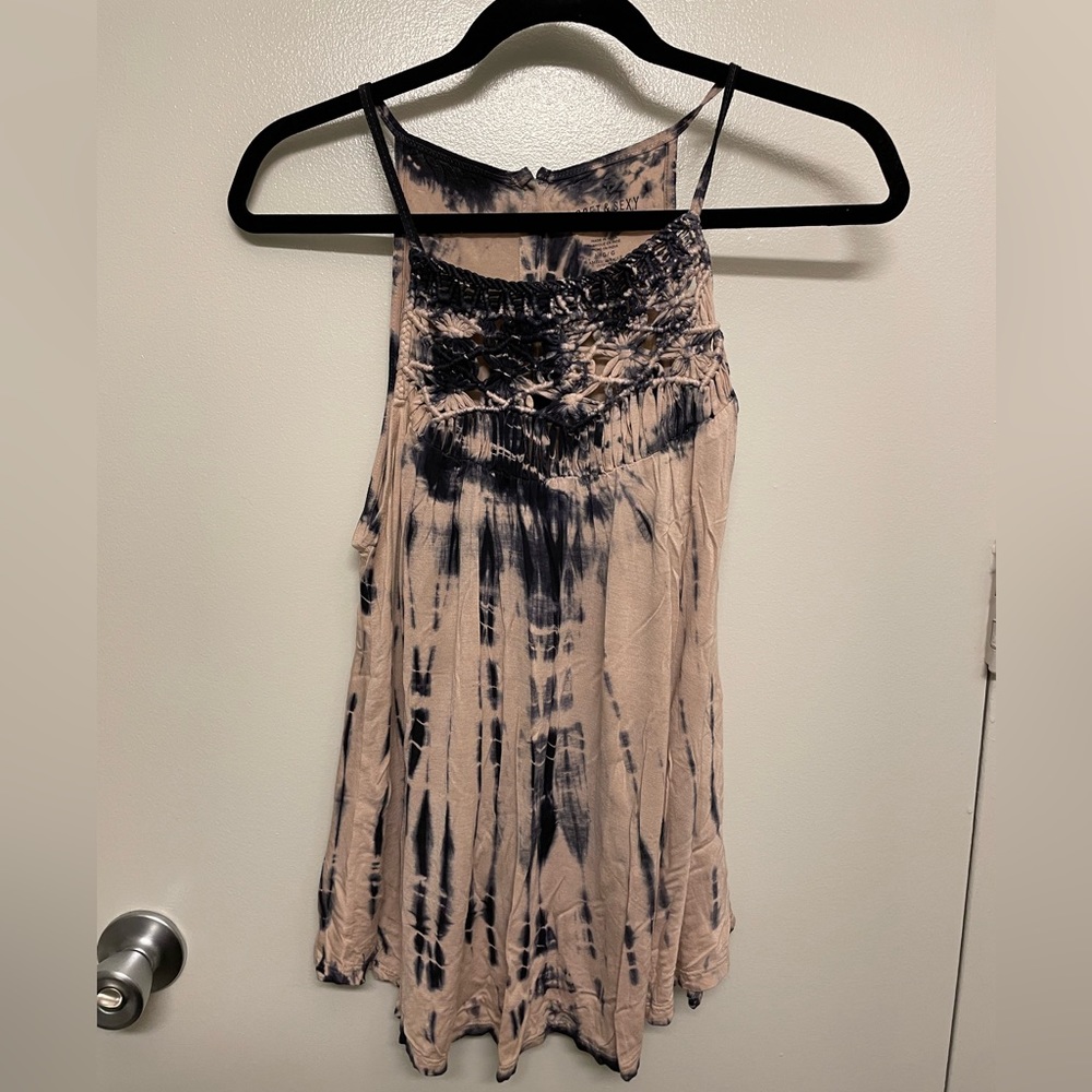 Tie dye flowy tank